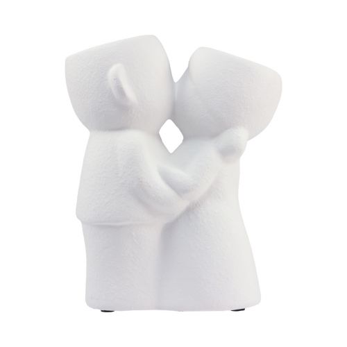 Floristik24 Vase Hvid Dobbelt Vase Kyssepar Keramik H23,5cm