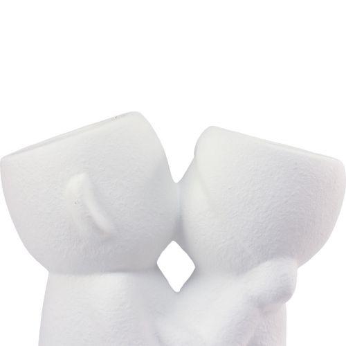 Floristik24 Vase Hvid Kyssende Par Dobbeltvase Keramik H29cm