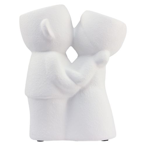 Floristik24 Vase Hvid Kyssende Par Dobbeltvase Keramik H29cm