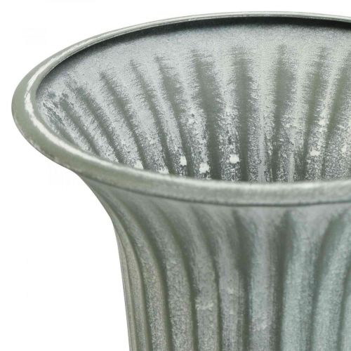 Floristik24 Dekorativ vase vintage kop vase bæger vase grå H21,5cm Ø15cm