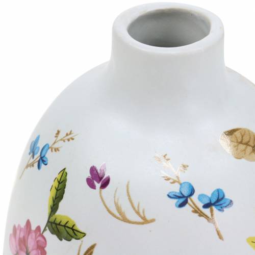 Floristik24 Dekorativ vase hvide blomster Ø9cm H13.8cm