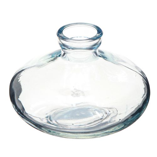 Vaser løgformede flade glas dekorative vaser blå Ø9cm H6cm 6 stk