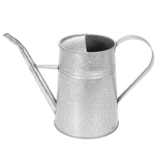 Galvaniseret dekorativ vandkande, metal, grå, vintage look, 1,7L, H23cm, til stilfuld blomsterdekoration og plantekasser | Floristik24.dk