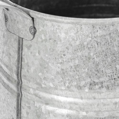 Galvaniseret dekorativ vandkande, metal, grå, vintage look, 1,7L, H23cm, til stilfuld blomsterdekoration og plantekasser | Floristik24.dk