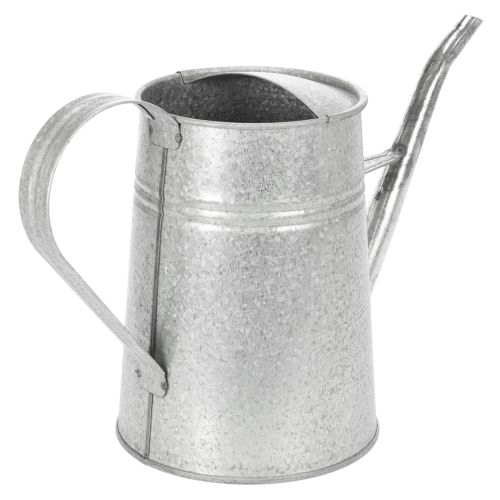 Galvaniseret dekorativ vandkande, metal, grå, vintage look, 1,7L, H23cm, til stilfuld blomsterdekoration og plantekasser | Floristik24.dk