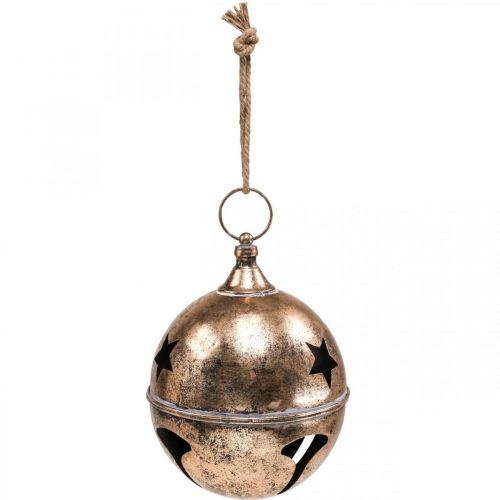 Floristik24 Vintage dekorativ kuglejuleklokkeklemme XXL Ø25cm