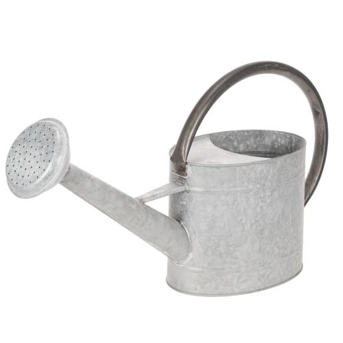 Vintage metal vandkande, sølvgrå, stilfuld havedekoration, blomstervase, L53cm H29cm købe | Floristik24.dk