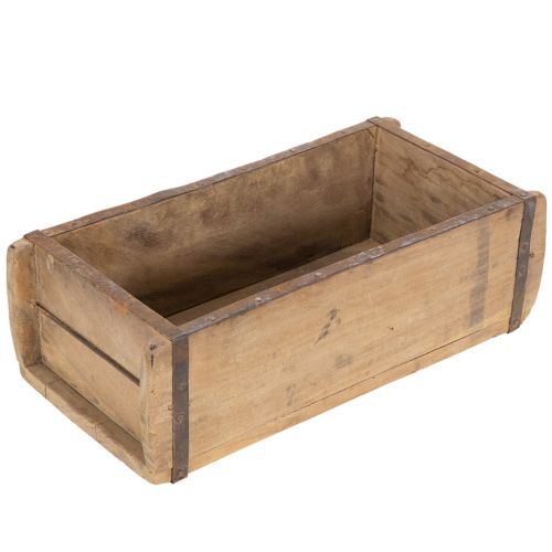 Vintage trækasse plantekasse murstensformet træ 30 cm købe | Floristik24.dk