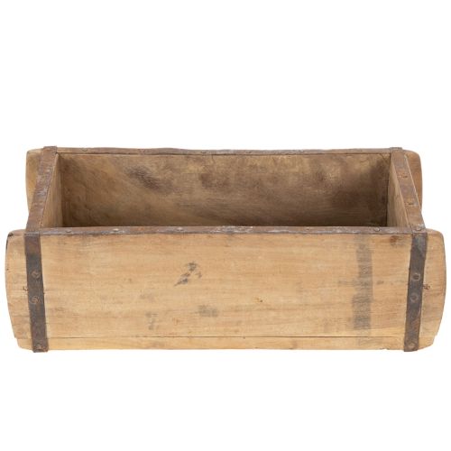 Vintage trækasse plantekasse murstensformet træ 30 cm | Floristik24.dk
