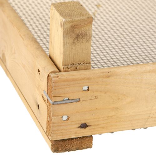 Artikel Vintage trækasse med trådnet, landlig stil, 75×50×14cm