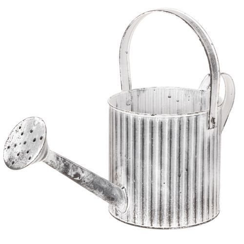 Vintage plantekasse Ø17cm, dekorativ vandkande, metalplantekasse shabby chic købe | Floristik24.dk