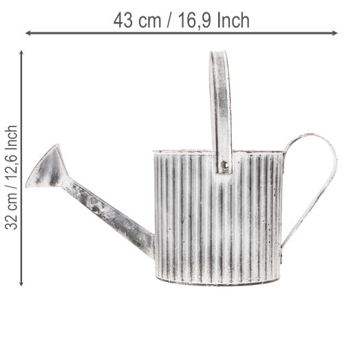 Vintage plantekasse Ø17cm, dekorativ vandkande, metalplantekasse shabby chic | Floristik24.dk