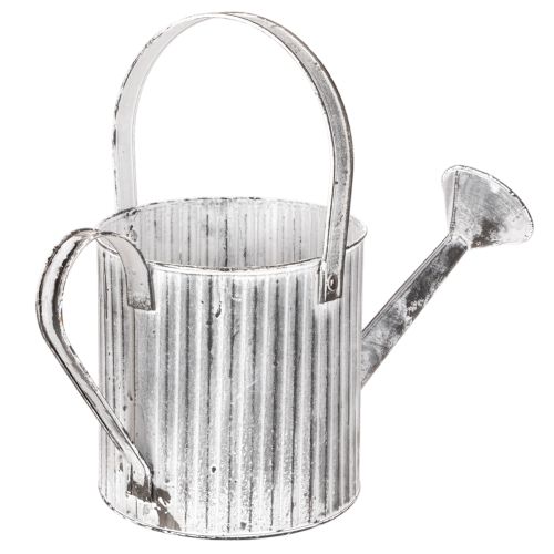 Vintage plantekasse Ø17cm, dekorativ vandkande, metalplantekasse shabby chic | Floristik24.dk