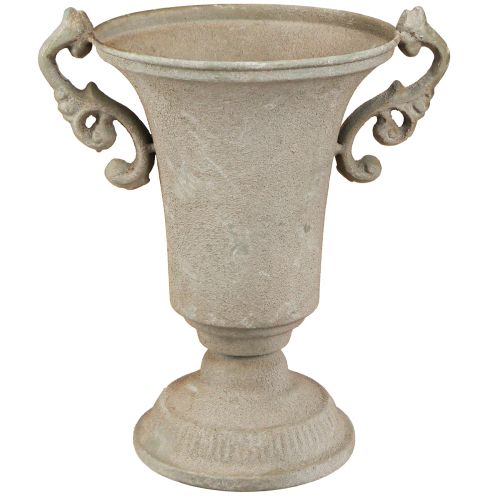 Artikel Vintage trofæ grå metal trofæ med håndtag H22,5cm