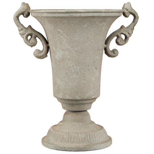 Artikel Vintage trofæ grå metal trofæ med håndtag H22,5cm