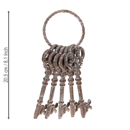 Artikel Vintage nøgle dekoration nøglering rust metal H20,5cm