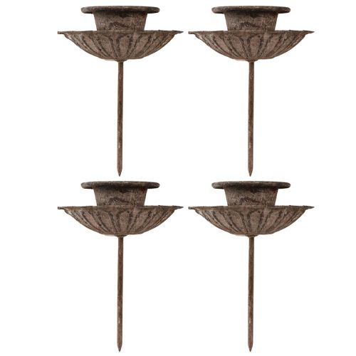 Artikel Vintage spids lysestage til indsættelse Ø8,5cm H11,5cm 4stk