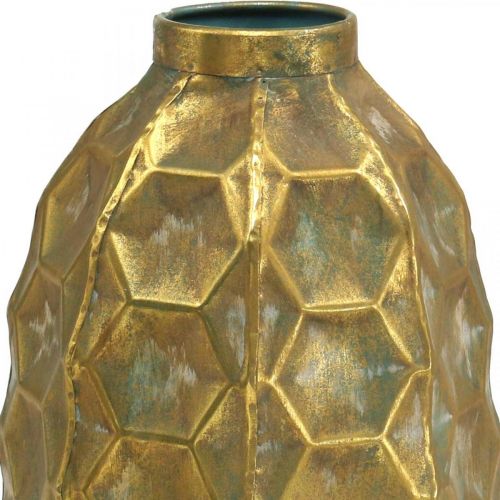 Artikel Vintage vase guld blomstervase honeycomb look Ø23cm H39cm