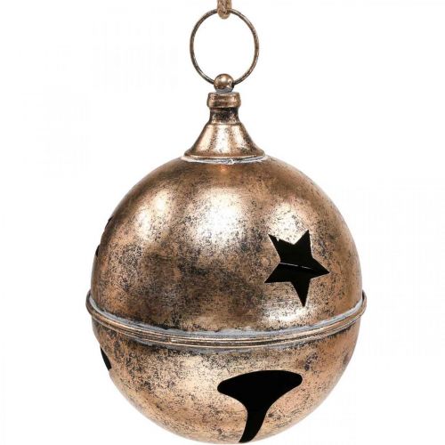 Floristik24 Vintage dekorativ kuglejuleklokkeklemme XXL Ø25cm