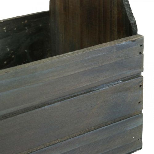 Floristik24 Vintage blomsterkasse træ plantekasse brun 28×14×31cm