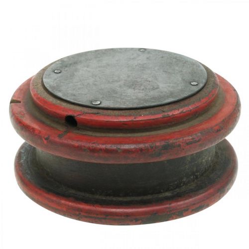 Floristik24 Deco omvendt rulle, lysestage, borddekoration, industrielt design, vintage look Ø12cm