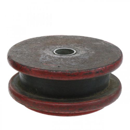 Floristik24 Deco omvendt rulle, lysestage, borddekoration, industrielt design, vintage look Ø12cm