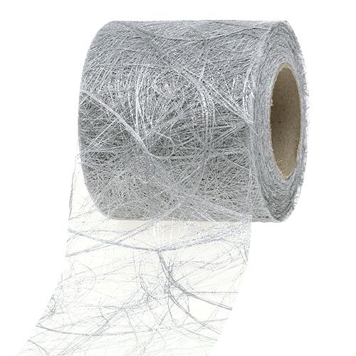 Floristik24 Fleece 8cm 25m sølv
