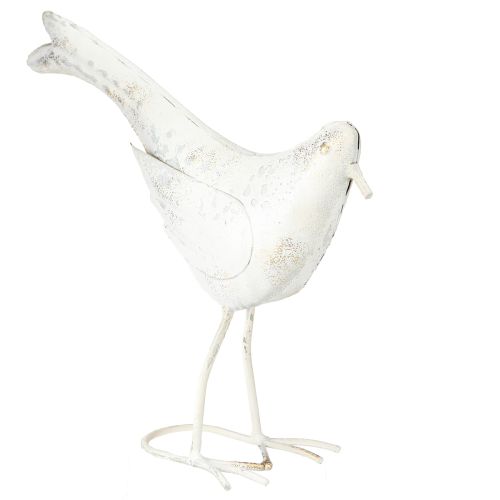 Artikel Fugledekoration Metal i hvidguld Vintage 29cmx24,5cm