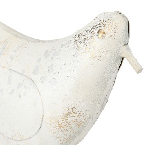 Artikel Fugledekoration Metal i hvidguld Vintage 29cmx24,5cm