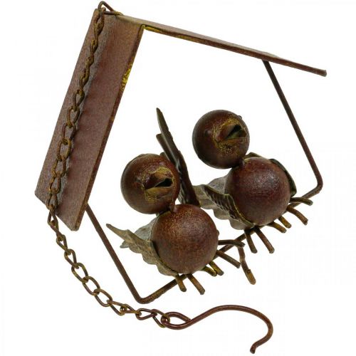 Artikel Deco fugle til ophængning rust deco metal brun 14,5×16cm