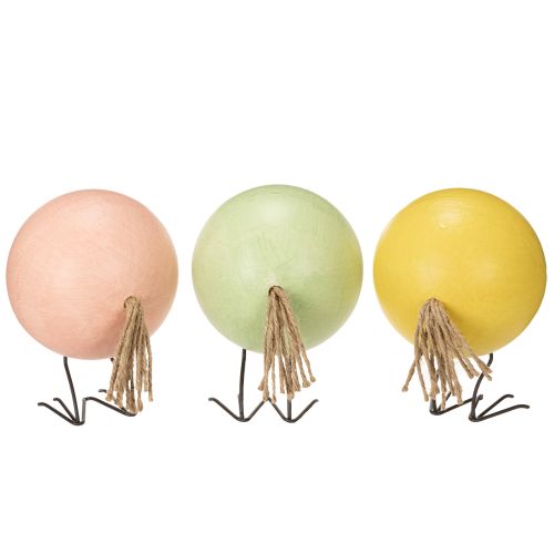 Artikel Dekorative kyllingefigurer som et muntert blikfang til forår og påske, 12 cm, 3 stk.