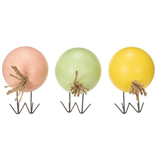 Artikel Kyllinge-dekorationsfigurer med rundt design for lette og legende detaljer, 9,5 cm, 3 stk.