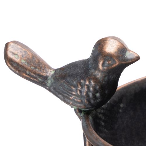 Artikel Dekorativt fuglebad, blomsterskål med espalier, nostalgisk look, stilfuld haveaccessoire, 75 cm