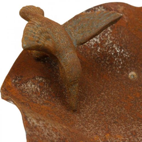 Floristik24 Dekorativt fuglebad, føder af rustfrit stål, antikt fuglebad Ø28cm H74cm
