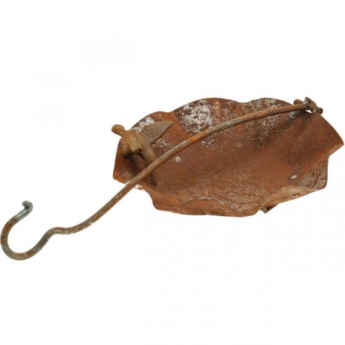 Floristik24 Dekorativt fuglebad, føder af rustfrit stål, antikt fuglebad Ø28cm H74cm