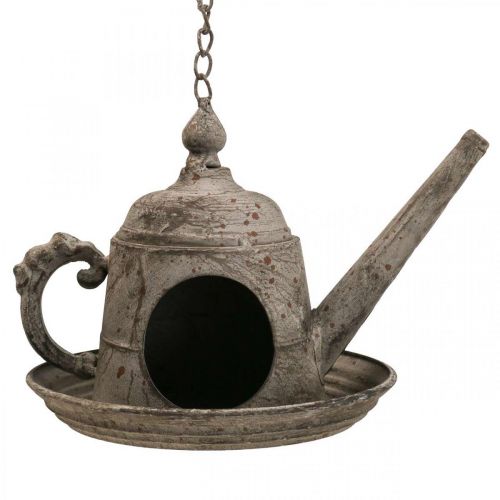Dekorativt fuglehus vintage dekorativ kande metal til ophæng H51cm