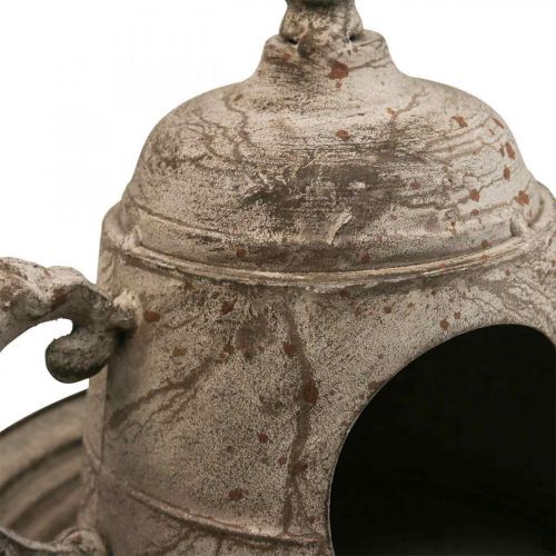 Dekorativt fuglehus vintage dekorativ kande metal til ophæng H51cm