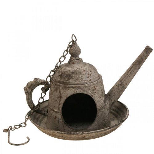 Floristik24 Dekorativt fuglehus vintage dekorativ kande metal til ophæng H51cm