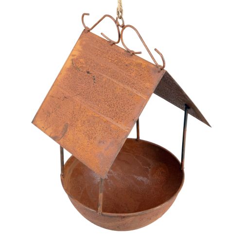 Floristik24 Dekorativt fuglehus fuglebad patina havedekoration 18,5×20×33cm