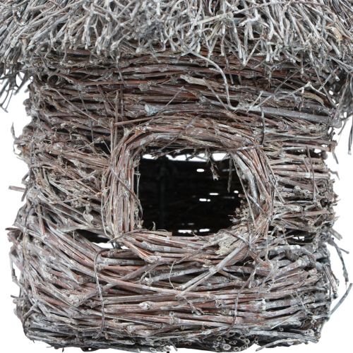 Floristik24 Dekorativt fuglehus træ metal dekorativt træhus Ø17cm H26cm
