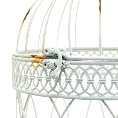Floristik24 Fuglefugl vintage rund hvid Ø22 / 18cm 2stk