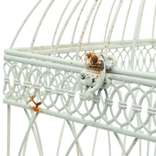Floristik24 Fuglefugl vintage firkantet hvid 21 / 17cm 2stk