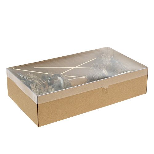 Floristik24 Fuglerede på en pind Ø7cm L24cm 6stk