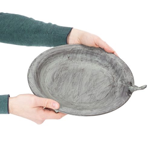 Artikel Dekorativt fuglebad med fint bladmønster i vintagestil, 74 cm
