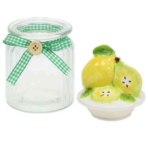 Floristik24 Opbevaringsglas med låg citron 15,5cm