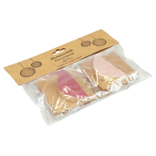 Artikel Honeycomb Balls Honeycomb Balls Bordeaux Pink Glitter Ø7cm 4 stk
