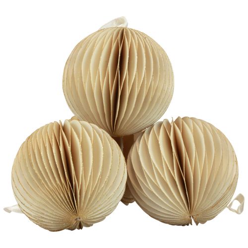Artikel Honeycomb bolde honeycomb bolde Julecreme guld Ø8cm 4stk