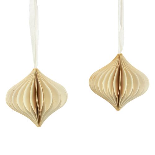 Artikel Honeycomb kugler honeycomb kugler løg creme hvidguld Ø8cm 4 stk