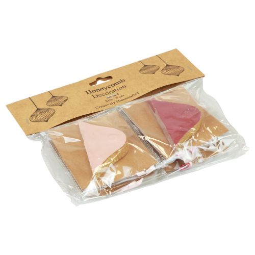 Artikel Honeycomb kugler honeycomb kugler løg pink vin rød Ø8cm 4 stk