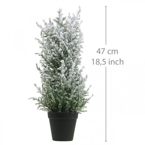 Artikel Kunstig enebær i potte sneet kunstig plante H47cm
